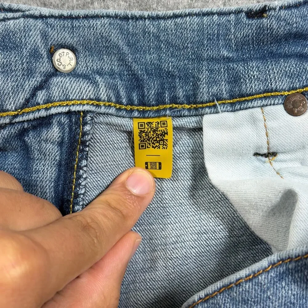 Polo Ralph Lauren Varick Slim Straight Jeans Mens 33x32 Light Blue Wash Stretch